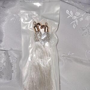 Elegant Silver Tassel Earrings